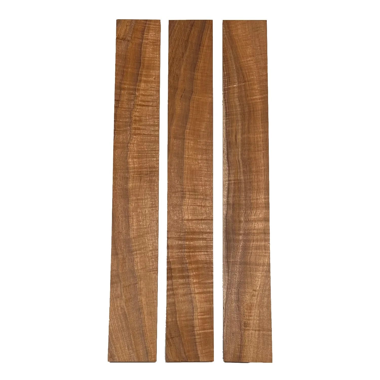Exotic Wood Zone's Curly Flame Hawailian Koa Fingerboard/Fretboard Blanks (3/8" x 3" x 28", 5 String Bass)