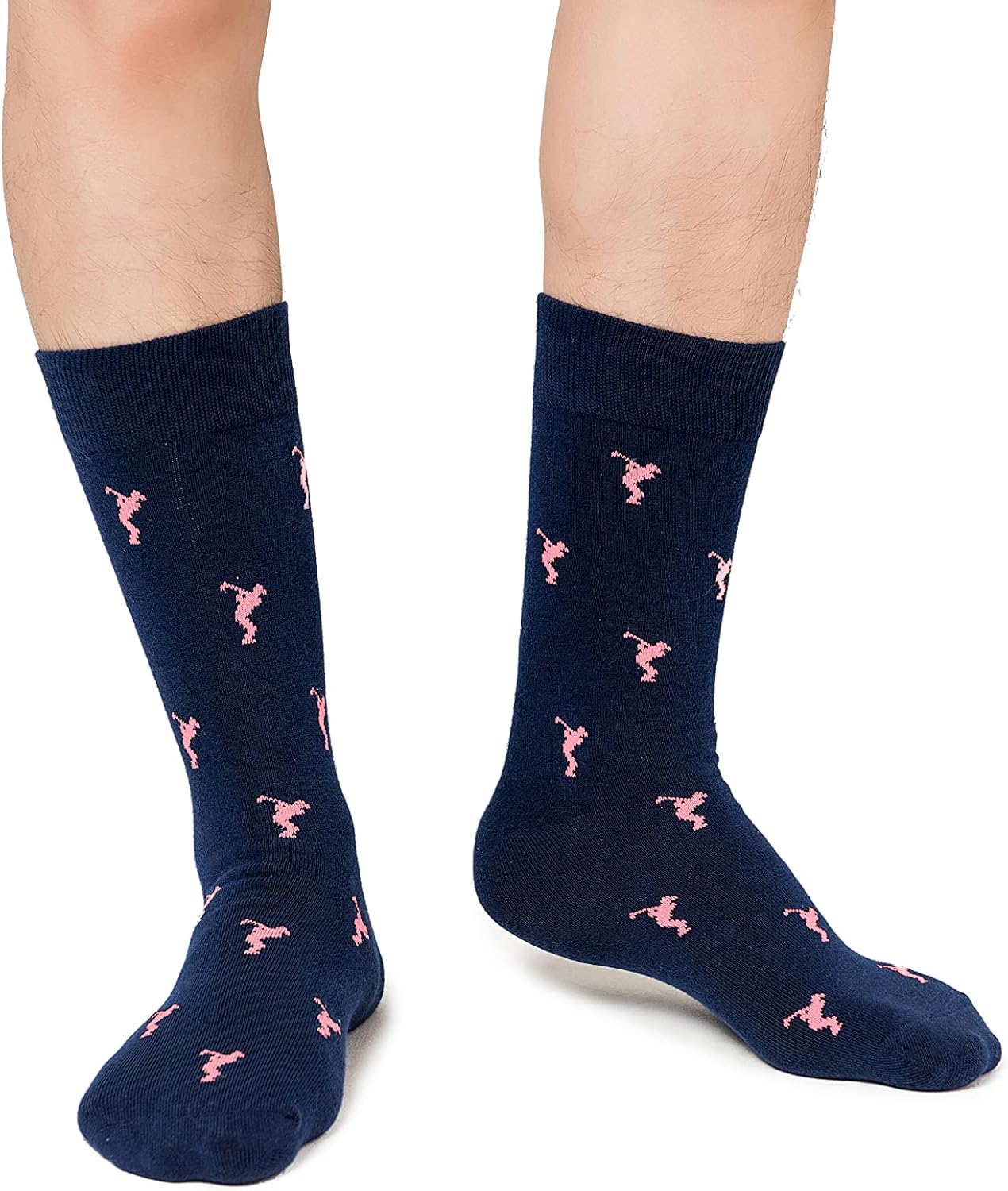 Auscufflinks Golfer Sports Socks | PINK Woven Golf Socks for Him | Birthday Gift for Golfers