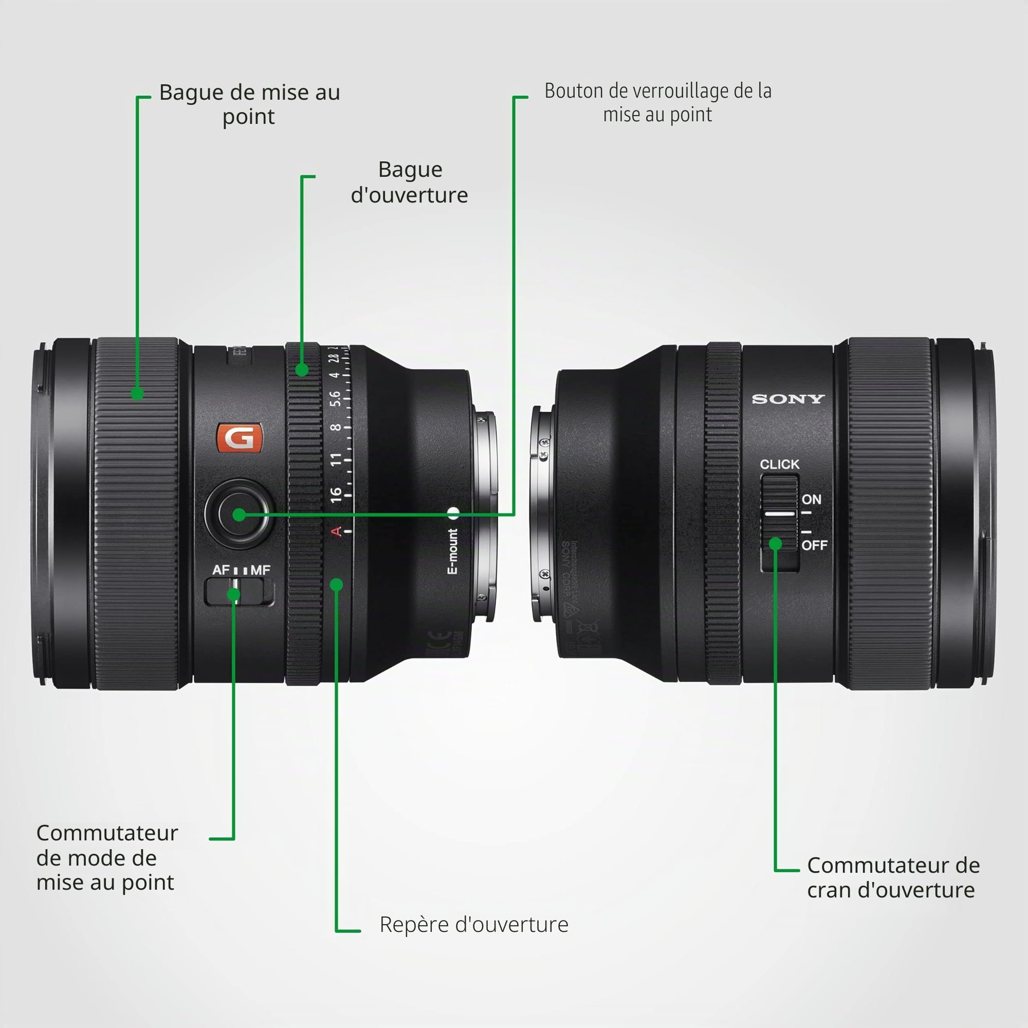Sony SEL24F14GM – Objectif grand-angle 24 mm f/1.4 G Master, lumineux, E-Mount, pour plein format & APS-C, idéal paysage & reportage, compatible A7, ZV-E10, A6400, A6700