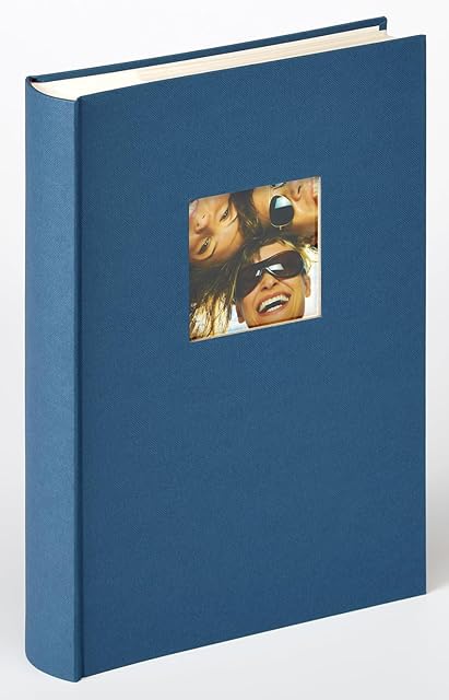 walther Design Photo Album Black 300 Photos 10 x 15 cm Memo Album with Punched Cover, Fun ME-111-B