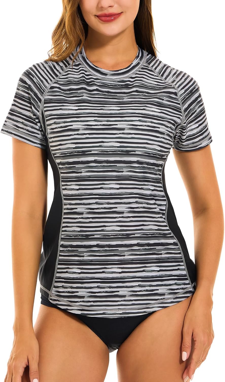 HODOSPORTS Women's UPF 50+ Rash Guard Sun Protection Swim Shirt Quick Dry Swimsuit Lightweight Short Sleeve