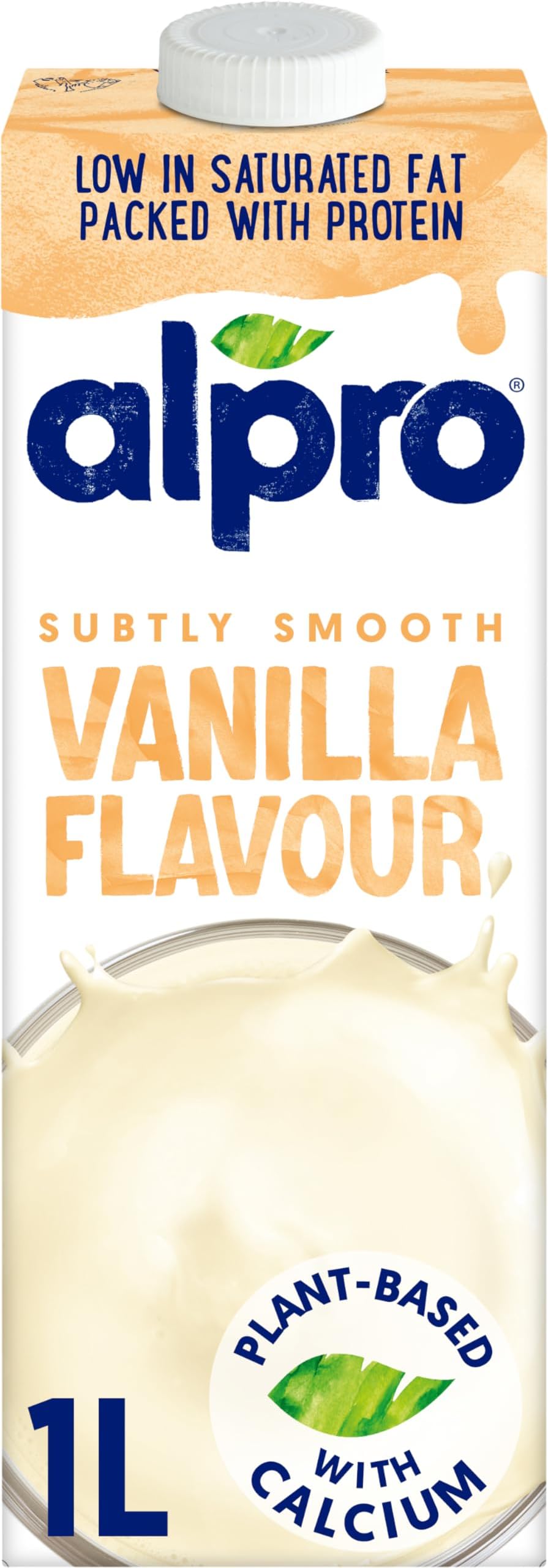 Alpro Vanilla Soya Plant-Based Long Life Drink, Vegan & Dairy Free, 1 Litre