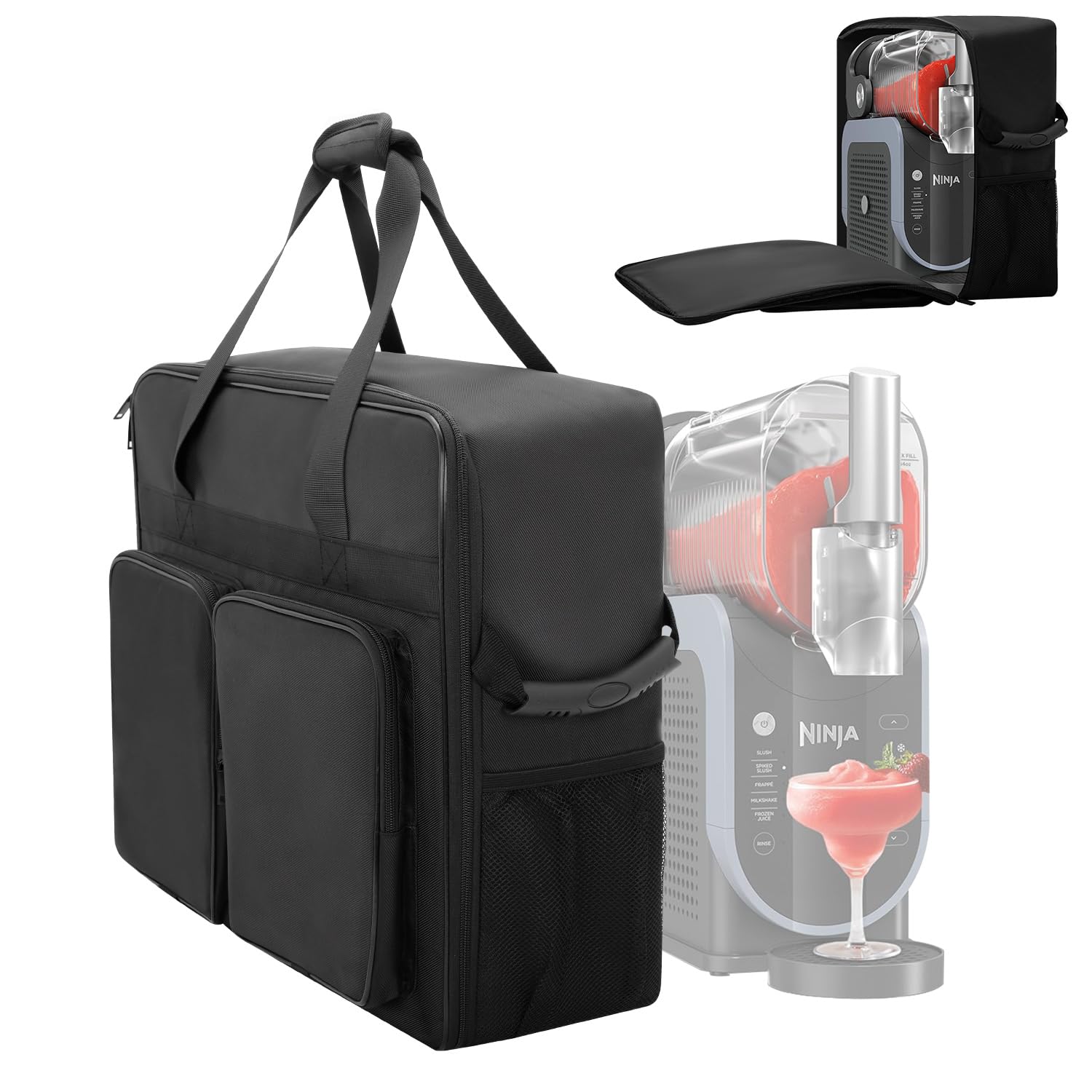 Bolsa de transporte para máquina de granizado Ninja FS301/FS300, accesorios para máquina de granizado ninja, bolsa de almacenamiento portátil para exteriores con apertura frontal, diseño de varios