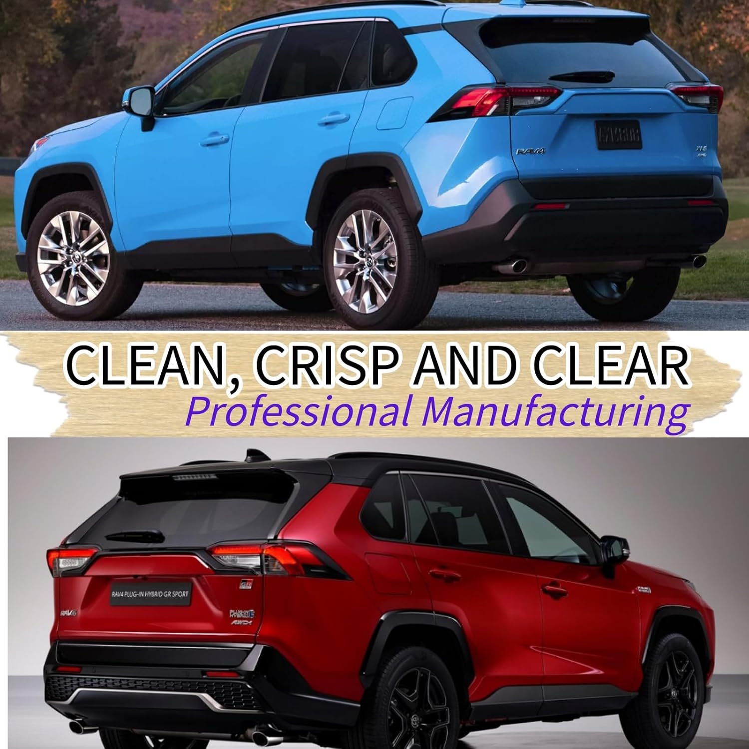 Rear Wiper Blade & Arm Replacement for Toyota RAV4 Prime RAV4 2019-2024 2023 2022 2021 2020 - OEM Fit for Hybrid XLE LE Platinum Limited XSE Nightshade TRD SE Models - All-Season