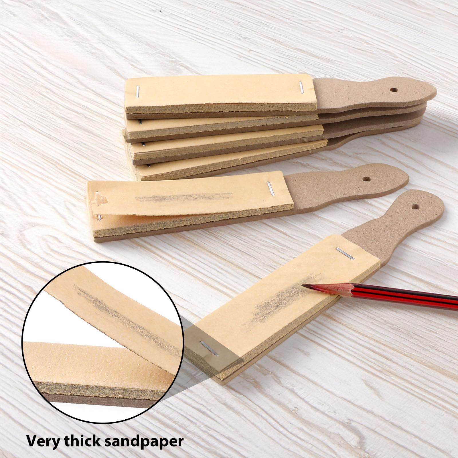 PEOVLVN 6 Pieces Sandpaper Sharpener Sketch Sandpaper Pencil Sharpener Charcoal Pencil Sharpener For Adults Teens Artist Sketch Beginner Pastel Sticks Drawing Tool (3 Styles - View #11