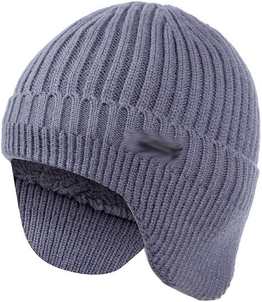 Ear Protection Winter Hats Stylish Soft Beanie Hat for Men Women Classic Knit Earflap Hat Warm Cap with Ears