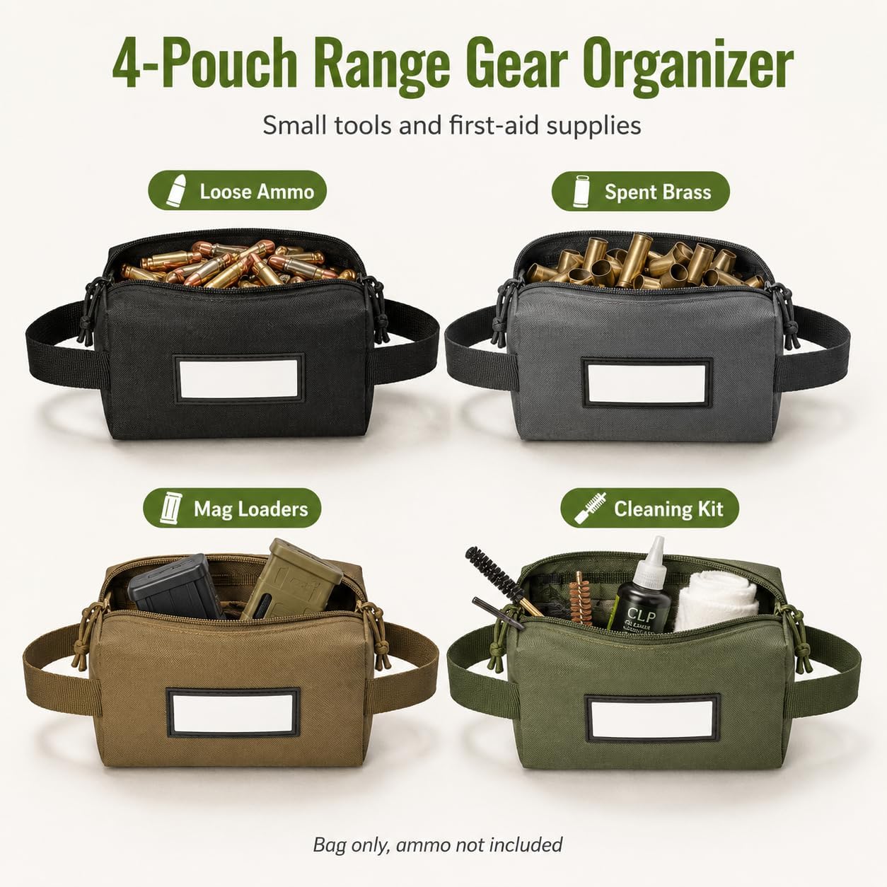 Ammo Bag Ammo Pouches, Professional Ammo Storage Bag Carrier Bag, Waterproof and Durable
