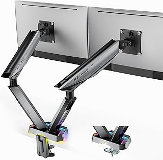 ARES WING RGB Dual Monitor Arm for 17-38" Ultrawide Screens, Holds 35.2lbs, Heavy Duty Dual Monitor Stand for Desk, Adjust... Price In India