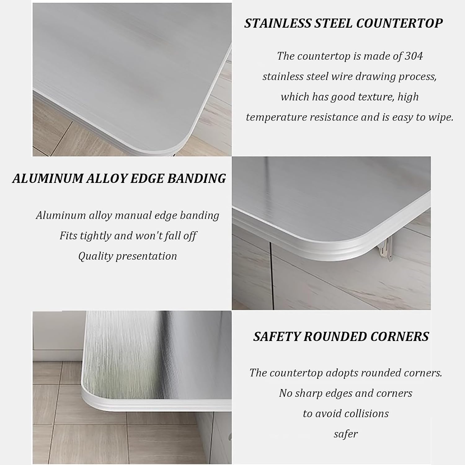 Foldable Wall Desk,Mounted Folding Table,Simple Study Desk,Folding Wall-Mounted Drop-Leaf Table,Modern Home Office Fold Up Table Desk,for Kitchen Laundry Room Restaurant. (Size : L80*W40cm)
