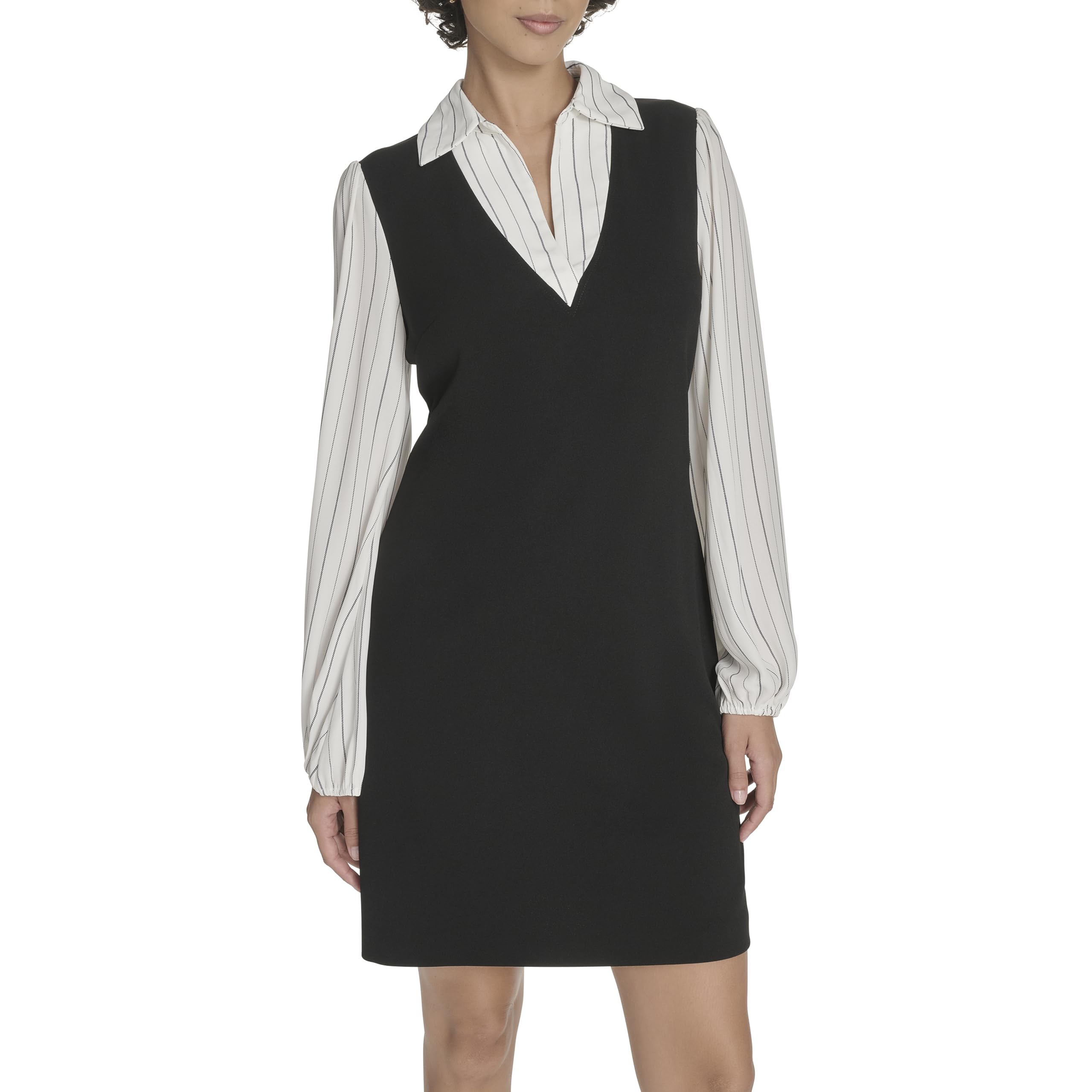 

                                                    Tommy Hilfiger Women's Long Sleeve Collared Twofer