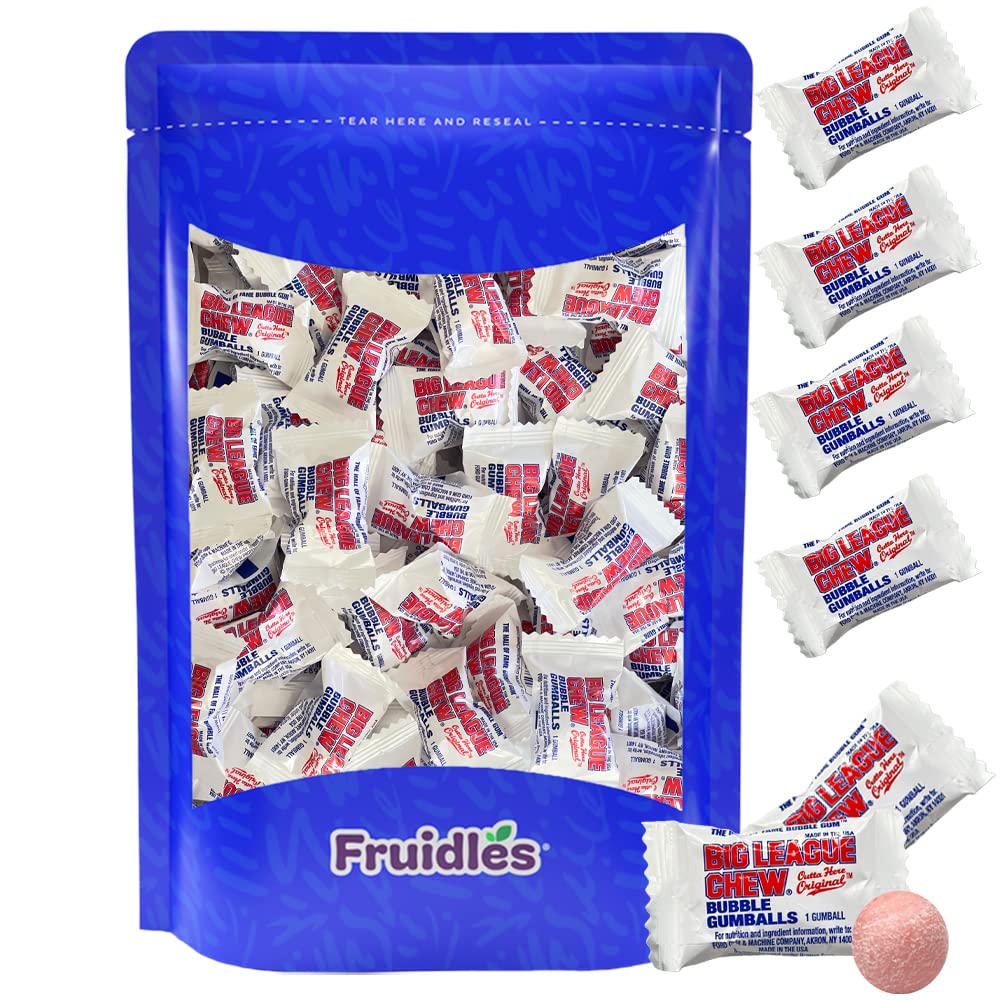 Amazon.com : Original Big League Chew Gum Balls, Bubble Gumballs, The Hall  of Fame Bubble Gum, Candy Buffet Treats - Outta Hear Original, Kosher  Certified Parve (Half-Pound) : Grocery & Gourmet Food