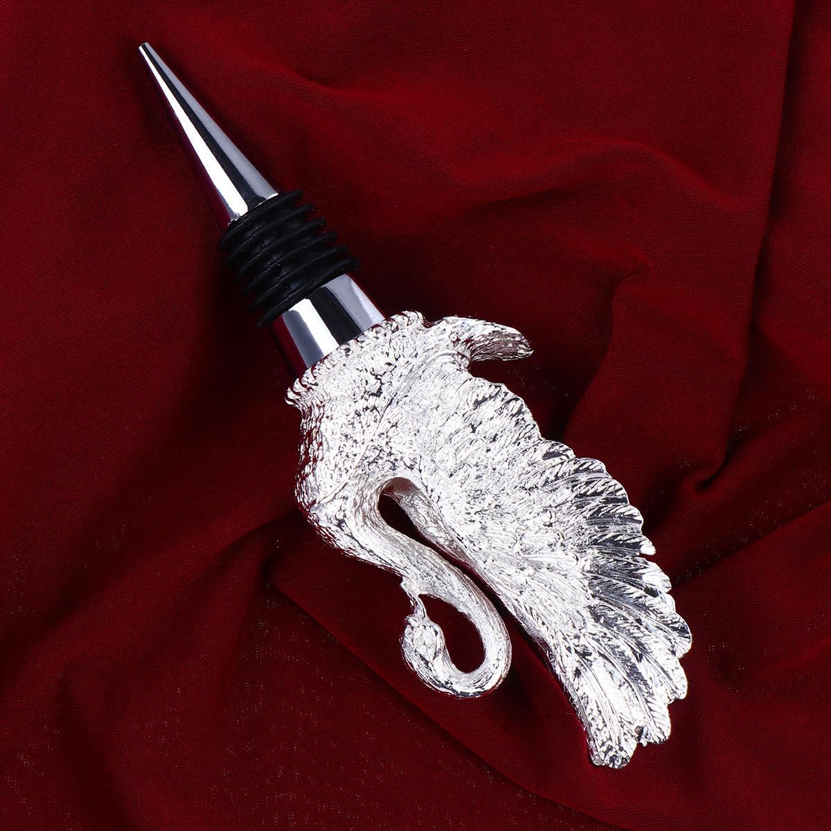 Reusable Wine Bottle Stopper Alloy Silver for Home Bar Parties