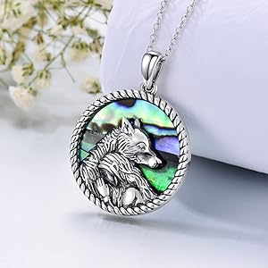 Amazon.com: YAFEINI Wolf Women Necklace 925 Sterling Silver