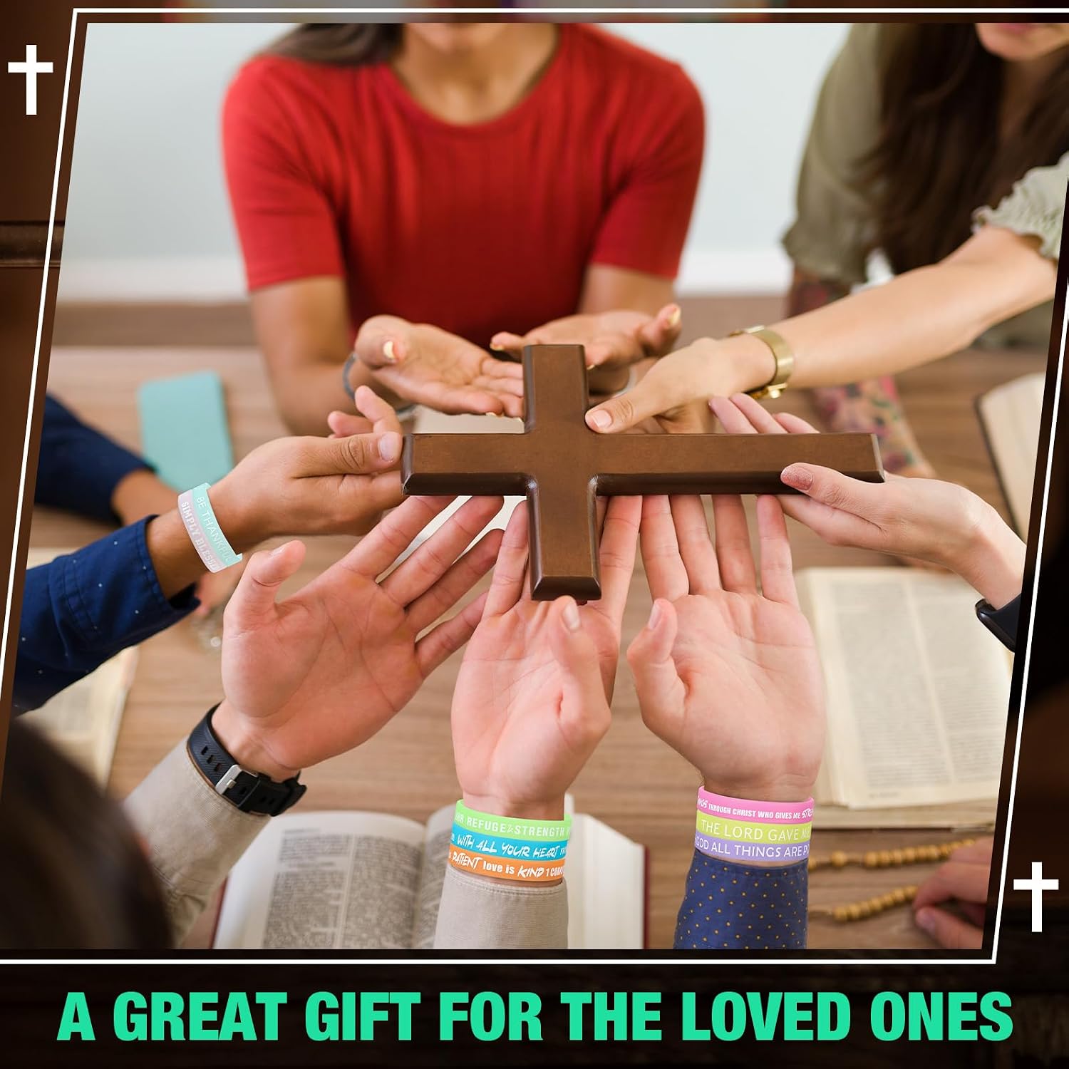 Ecation 200 Pack Glow in the Dark Silicone Bible Verse Bracelets Bulk, Inspirational Scripture Wristbands for Church Groups, Sunday School, Religious Events - Christian Gift Ideas