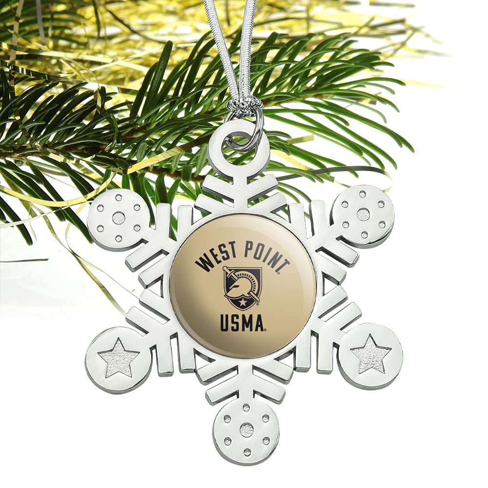 GRAPHICS & MORE US Military Academy Black Knights Metal Snowflake Christmas Tree Holiday Ornament