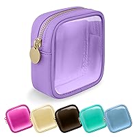 Vista 16 de Estuche pequeño para lápices y maquillaje para bolso, lindo estuche de lápices, bolsa de pinceles de maquillaje de nylon con cremallera, estuche