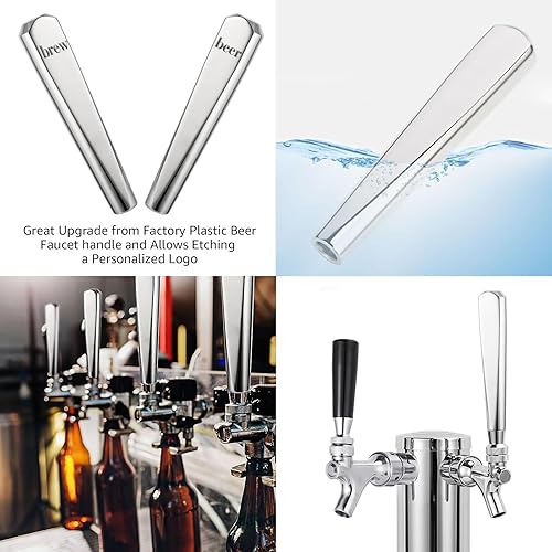 Miniatura 4 de MRbrew Mango de grifo de cerveza mejorado, para cerveza casera, todo comercial, resistente, acero inoxidable 304, mango de grifo de cerveza estándar