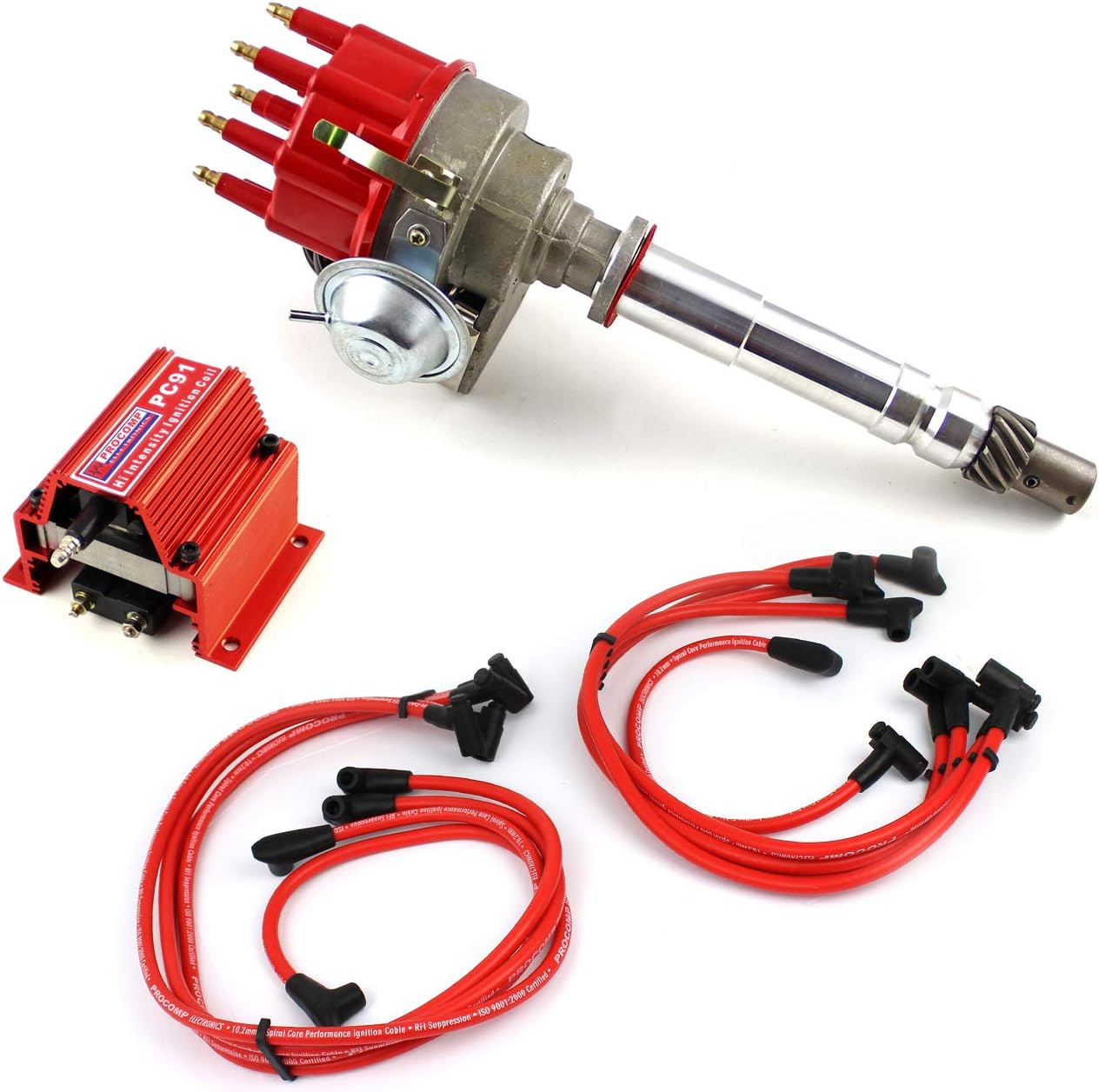 Speedmaster PCE385.1004 Compatible with Chevy SBC 350 BBC 454 Ready-to-run Distributor w/Coil & Wire Leads