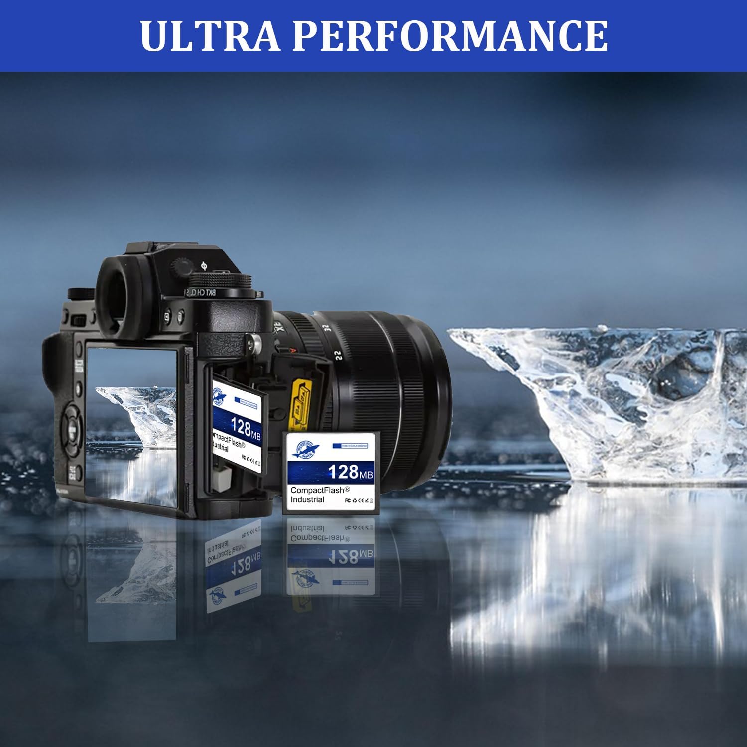 Dogfish Compact Flash Memory Card 128MB 5 Pack High Performance Industrial CF Type I Card FAT16 for Industrial Equipment and Vintage Digital Cameras