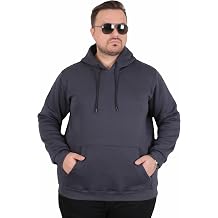 MocGrande B y k Beden Erkek Basic Sweat Kap onlu 11700 FUME