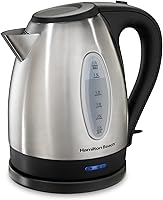 Hamilton Beach 1.7L Stainless Steel Electric Kettle 1500W Fast Boil Auto Shutoff Boil-Dry Protection 40880