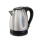 Hamilton Beach Electric Tea Kettle, Water Boiler & Heater, 1.7 Liter, Cordless Serving, 1500 Watts for Fast Boiling, Auto-Shutoff and Boil-Dry Protection, Stainless Steel (40880C) Electric Kettles