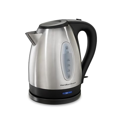 Hamilton Beach Electric Tea Kettle Water Boiler Heater 1 7 Liter Cordless Serving 1500 Watts for Fast Boiling