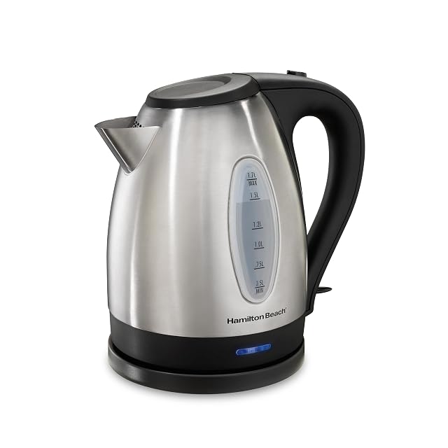 Hamilton Beach Electric Tea Kettle Water Boiler Heater 1 7 Liter Cordless Serving 1500 Watts for Fast Boiling