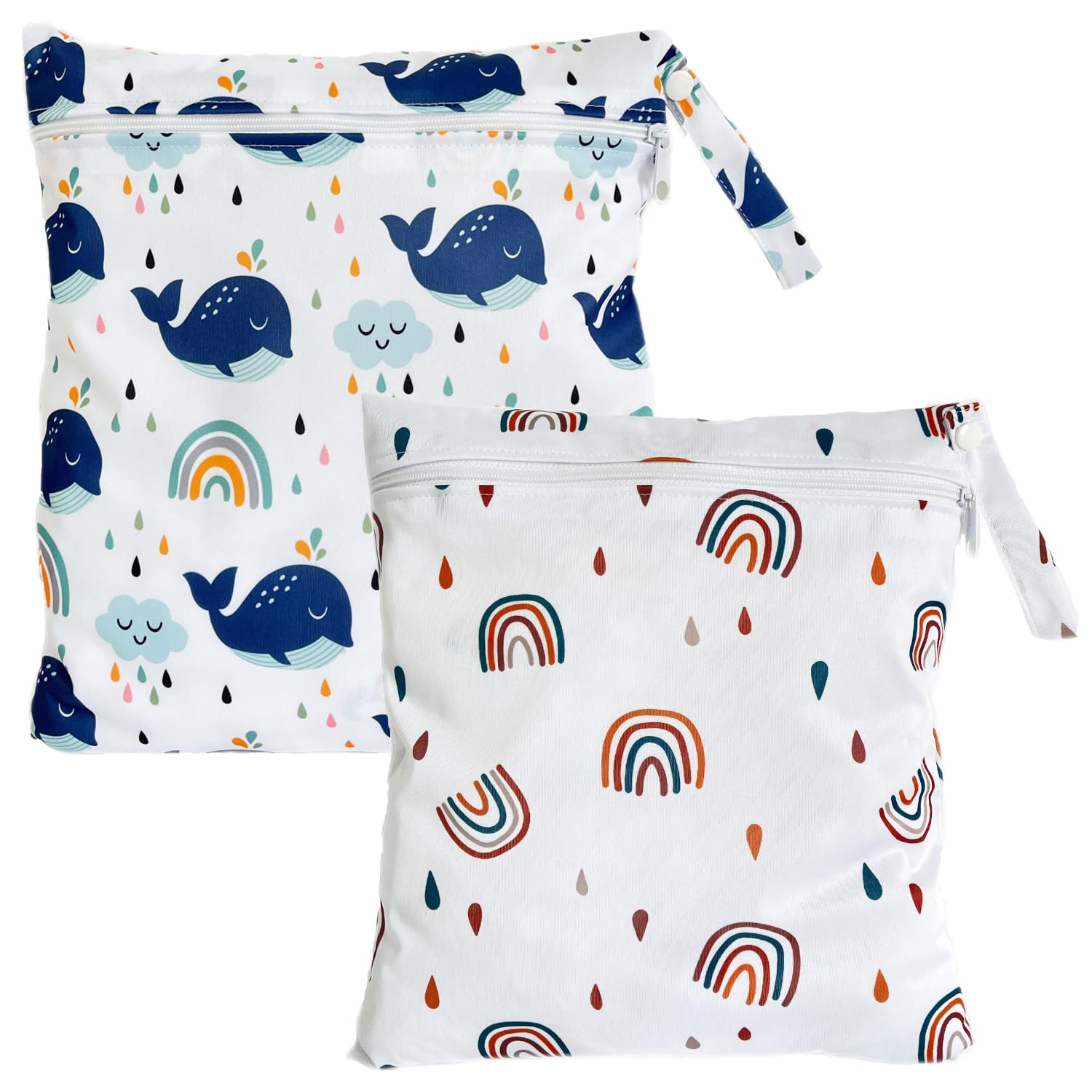 TRASUN Wet Bag (2, Dinosaurs + Whales) (Mixed Colour D, Pack of 2)