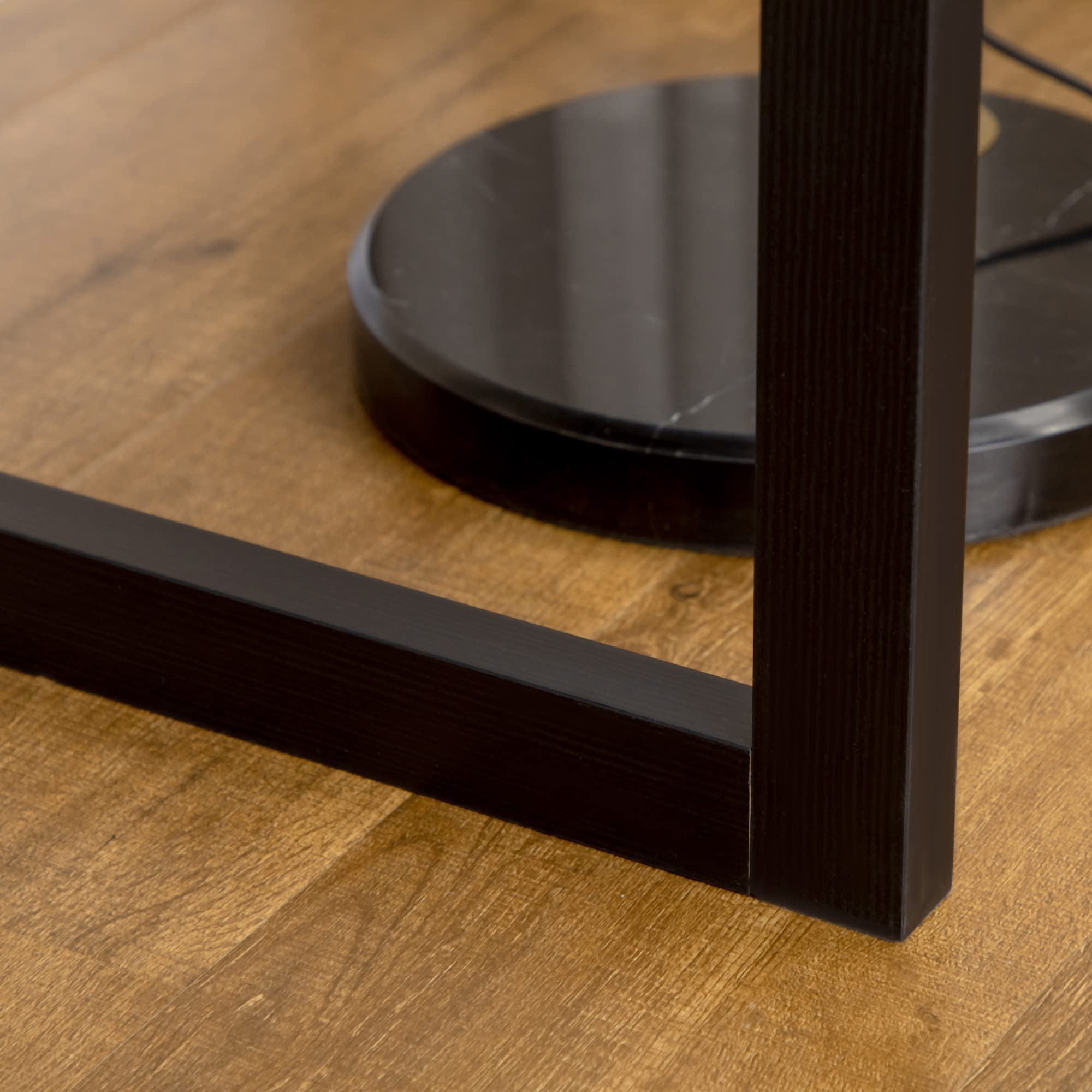 HOMCOM Scrivania per Camera e Ufficio con Ripiano 110x50x76cm Noce e Nero | Cassetto, in Legno, Stile Industriale