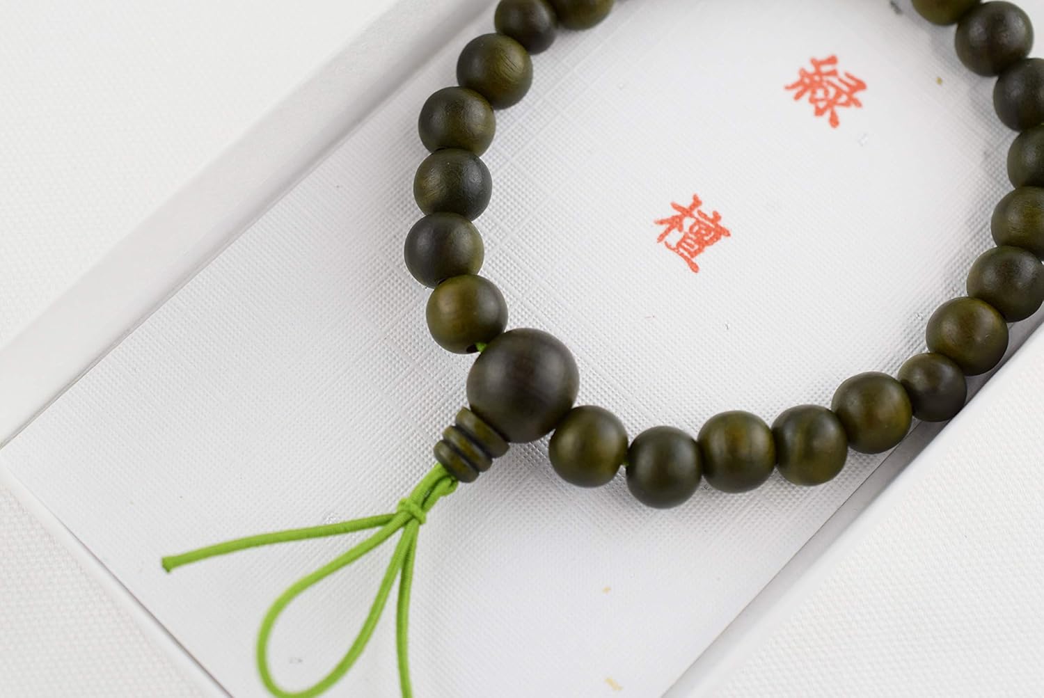 京都あさひ屋 7.5mm Japanese Lignum vitae wood Juzu dhyana Zen Kyoto Prayer Beads Handmade for Men Women Gifts Elastic Mala Beads