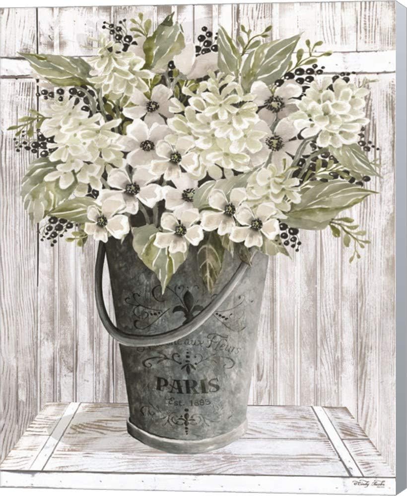 Galvanized Paris by Cindy Jacobs Canvas Art , Winter Gray Sides