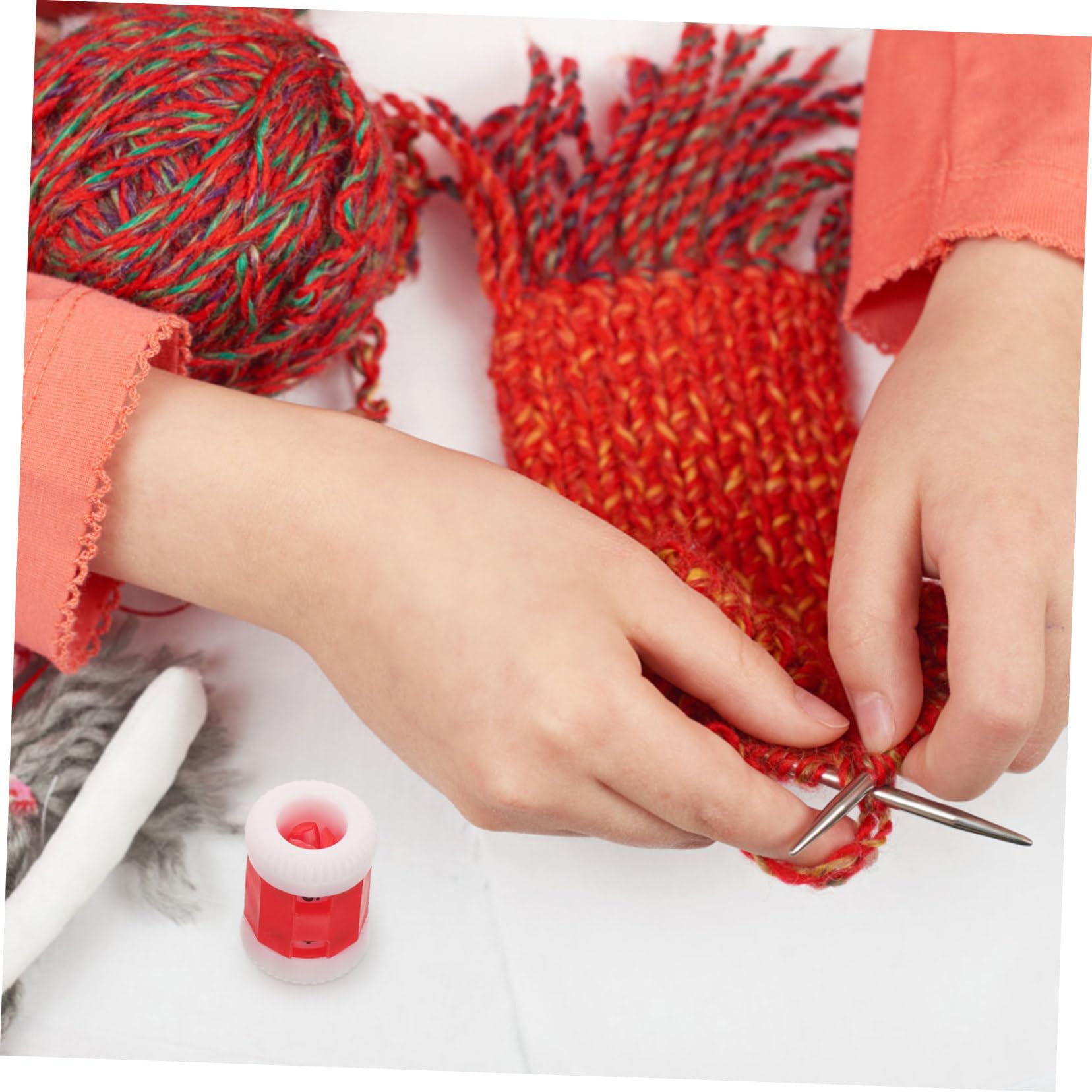 SEWACC 100 Stk Diy Häkeltheke Nadelstrickzähler Häkeltheke Für Flexible Stricktheke Flexibler Stichzähler Diy Stricktheke Maschenzähler Zum Stricken Plastik Rot