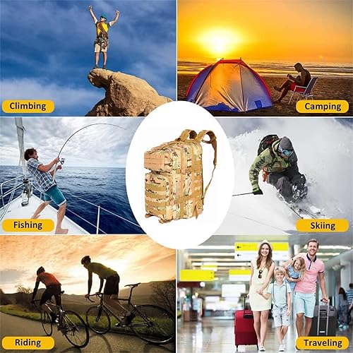 Miniatura 4 de Lawaia Mochila táctica Militar Caza Senderismo Rucking Mochila con Pesas Accesorios Pesca Camping Bolsa 50L para Hombres, CP, Ocio al aire libre