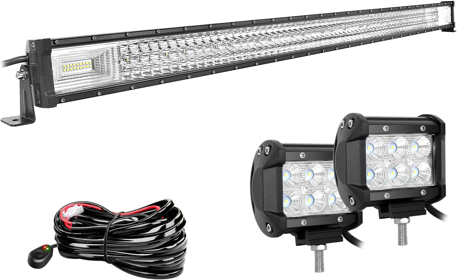 Willpower Barre Lumineuse LED 17 Pouces 360W Avec Support De