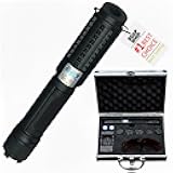 Adjustable High Power Blue Burning Laser, Long Range Flashlight with Adjustable Focus and Multi Patterns for Camping, Hunting, Fishing, Handheld for Hiking Adventures(Black,Aluminum Box Set)