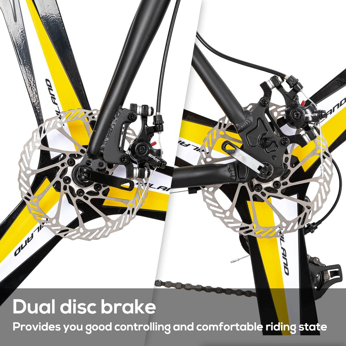 Hiland Aluminum Road Bike, All Shimano Drivetrain 21 speeds, Disc Brake with 700C Wheels for Men, Mens Road Bicycle : Sports & Outdoors