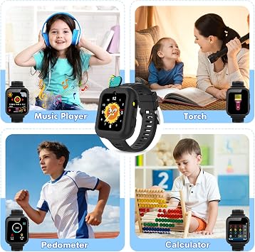 Smart Watch for Kids, 39 Games Camera Video Music Pedometer Recorder