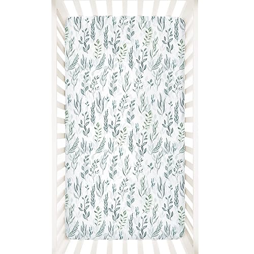 DILIMI Sábana bajera ajustable para cuna para bebé, niños y niñas, sábana de mezcla de algodón ultra suave, se adapta a colchones estándar para cuna