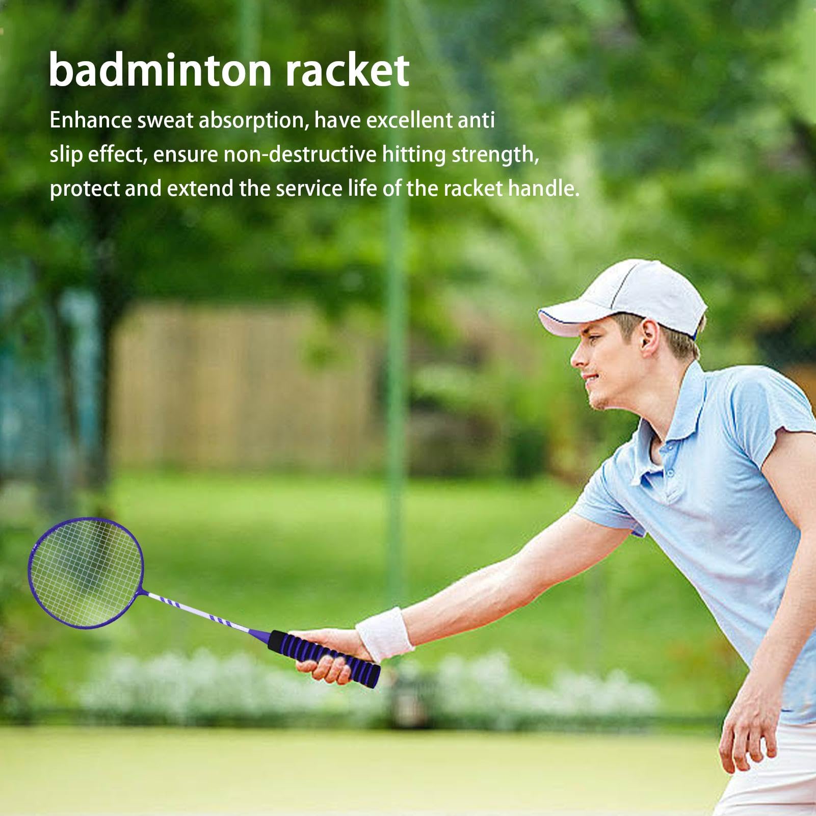 Raqueta de Bádminton | Juego de Reemplazo de Raquetas de Bádminton Ligeras para 2 Jugadores - Raquetas antideslizantes para equipos de bádminton, Juego Familiar de Playa para
