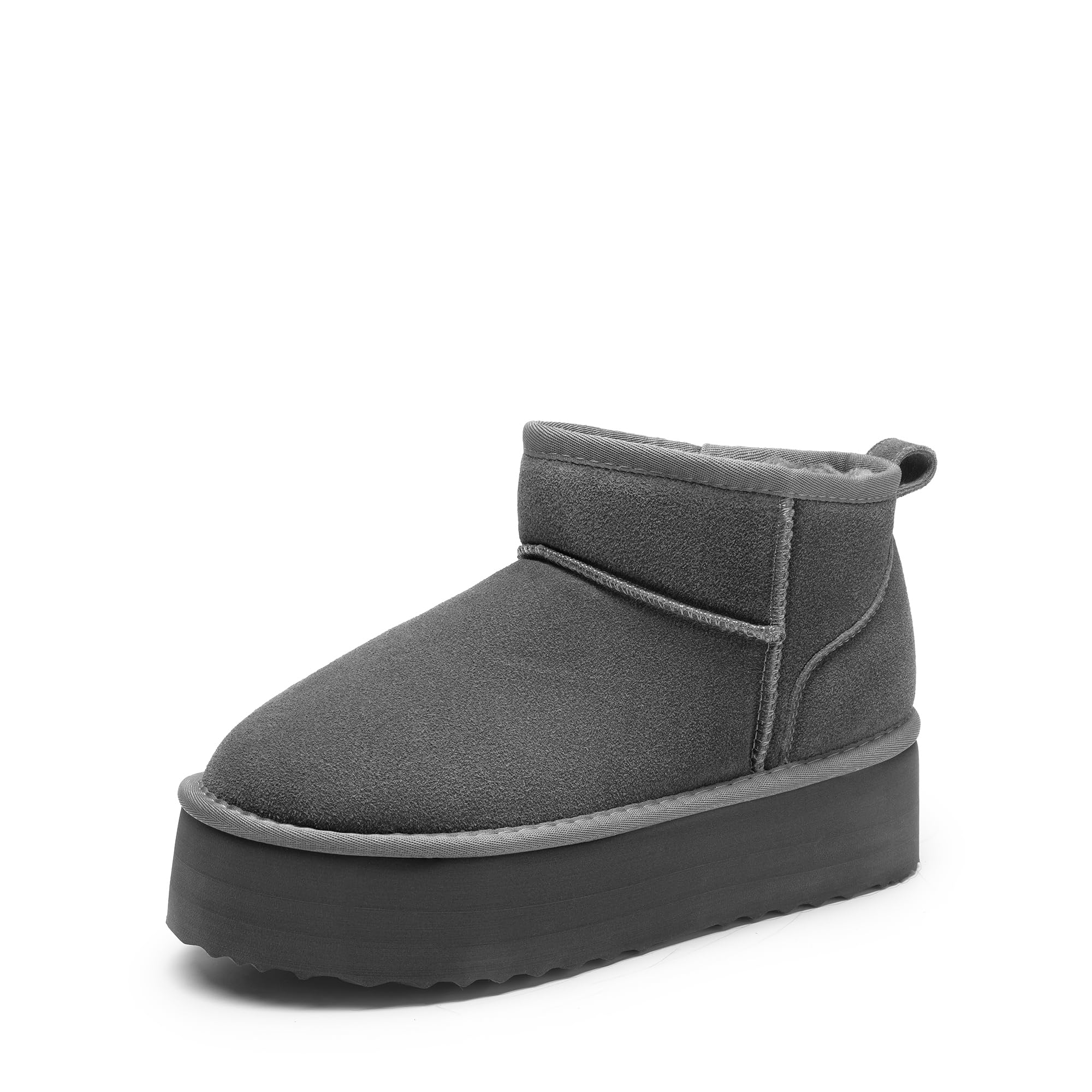 DREAM PAIRS FuzzyClassic Mini Stivale con Piattaforma Stivali da Neve Invernali Donna Stivali con Durevole Caldo Impermeabile Neve Stivale da Donna