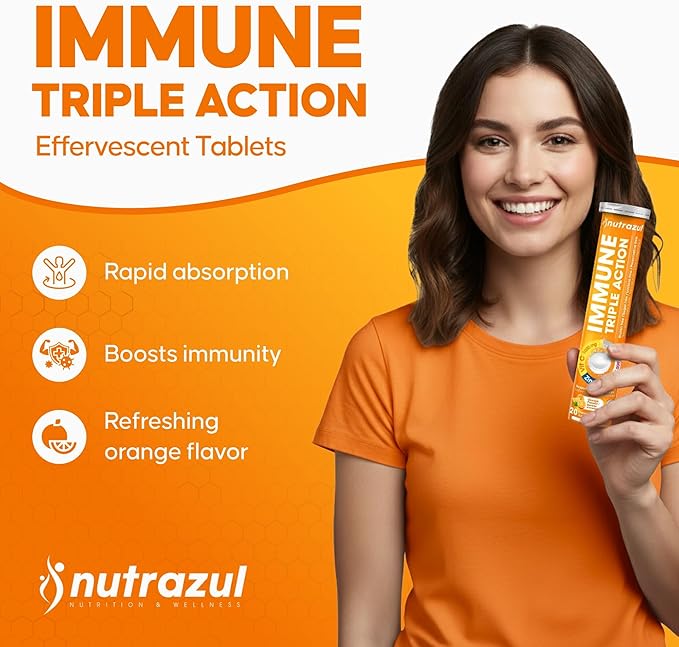 Nutrazul Immune Triple Action Tabletas Efervescentes Naranja 60uds miniatura 2