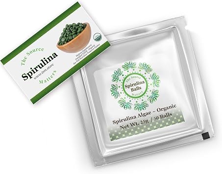 Spirulina Sample Pack 50 Organic Microalgae Tablets Nutrient-Rich Superfood from Andes Spirulina Algae Capsules for Energy, Immunity & Vitality 15-Day Herbal Supplement