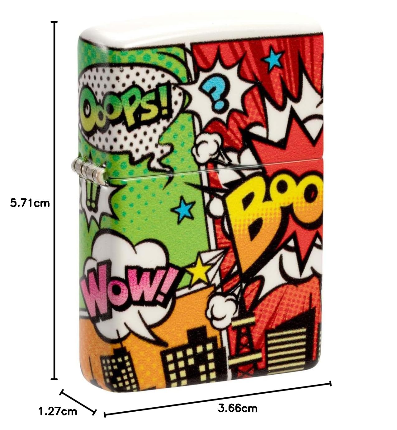 Zippo Sturmfeuerzeug - Pop Art City, 540°, Color Image - Nachfüllbar - Wiederverwendbar - Windfestes Design - Geschenkbox - Made in USA