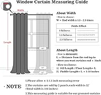 Vista 6 de MYSKY HOME Boho Floral Blackout Curtains 84 inch Long for Living Room Thermal Insulated Privacy Protect Noise Reduction Black Out Flower
