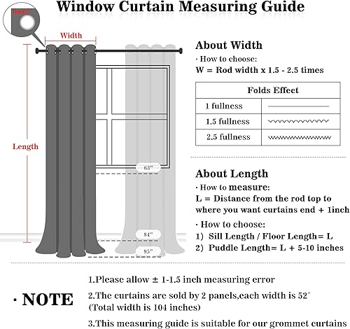Miniatura 6 de MYSKY HOME Boho Floral Blackout Curtains 84 inch Long for Living Room Thermal Insulated Privacy Protect Noise Reduction Black Out Flower
