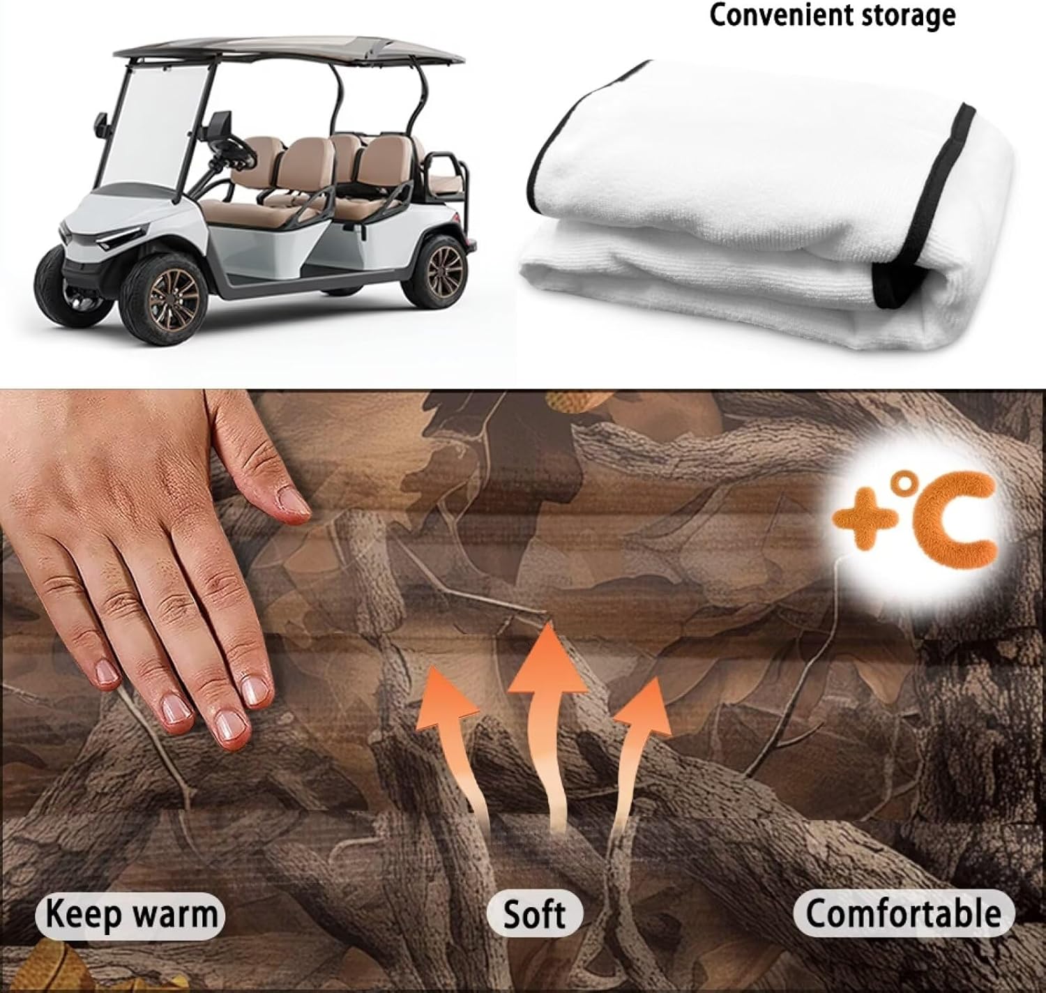 Bulopur Golf Cart Seat Cover with Pockets Universal for Clob Car Old Ds 2/4 Person Seats Easy Install Golfcart Accessory