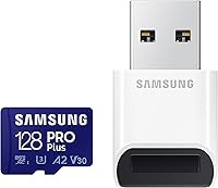 Vista 14 de Samsung PRO Plus tarjeta de memoria microSD + lector, 256 GB MicroSDXC, hasta 180 MB/s, Full HD y 4K UHD, UHS-I, C10, U3, V30, A2 para teléfonos