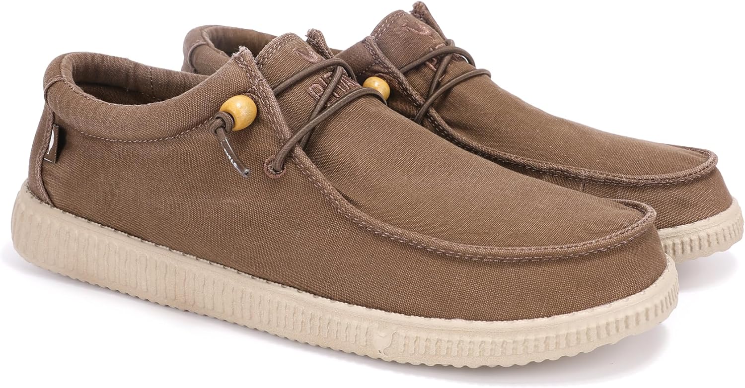 PASSEGGIATA NELLE PITE | WP150 WALLABI Lavato | Mocassini da uomo | Scarpe da barca | Sport maschili | Scarpe da ginnastica casual | Scarpa da vela | Senza lacci | Scarpe Walkinpita