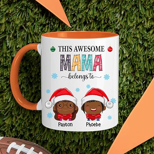 Miniatura 17 de Yeh Gift Tazas de Navidad personalizadas. Taza de café personalizada con tu nombre y nombre de miembro de la familia. Regalos familiares para Ver